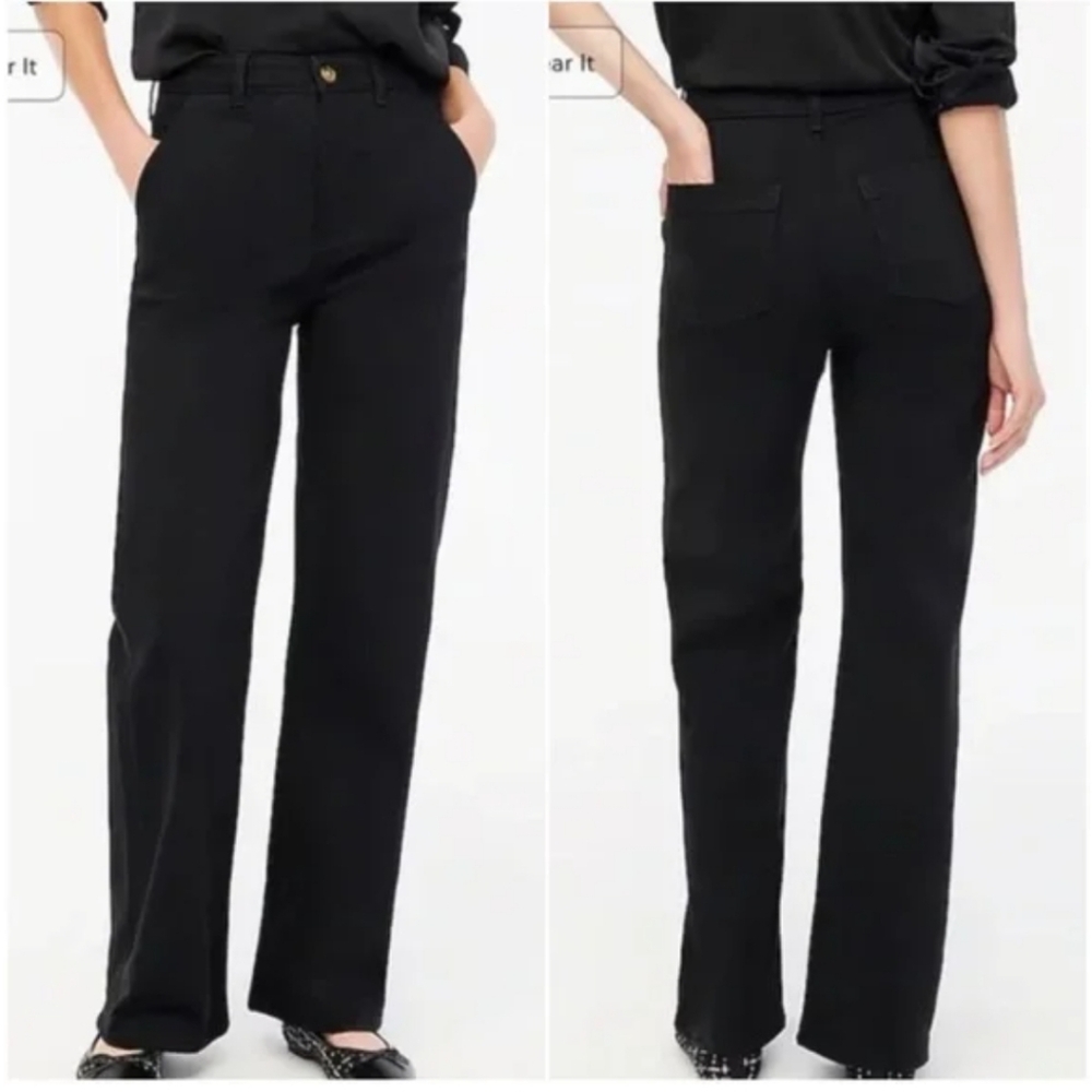 J. Crew Factory Black Wide-Leg Pants